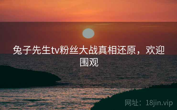 兔子先生tv粉丝大战真相还原，欢迎围观