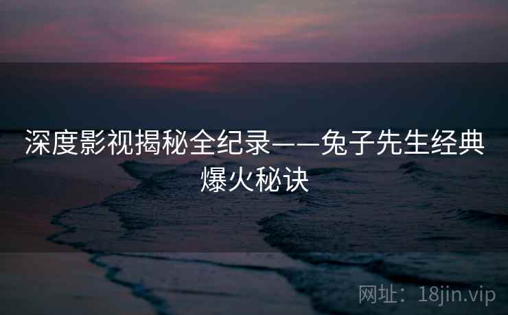 深度影视揭秘全纪录——兔子先生经典爆火秘诀