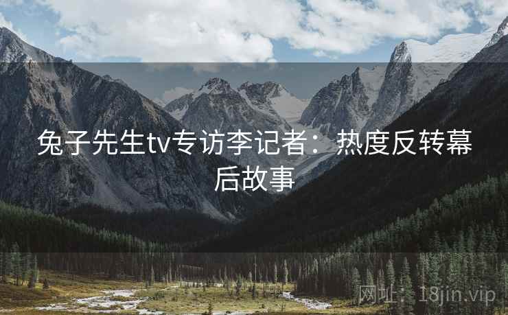 兔子先生tv专访李记者：热度反转幕后故事