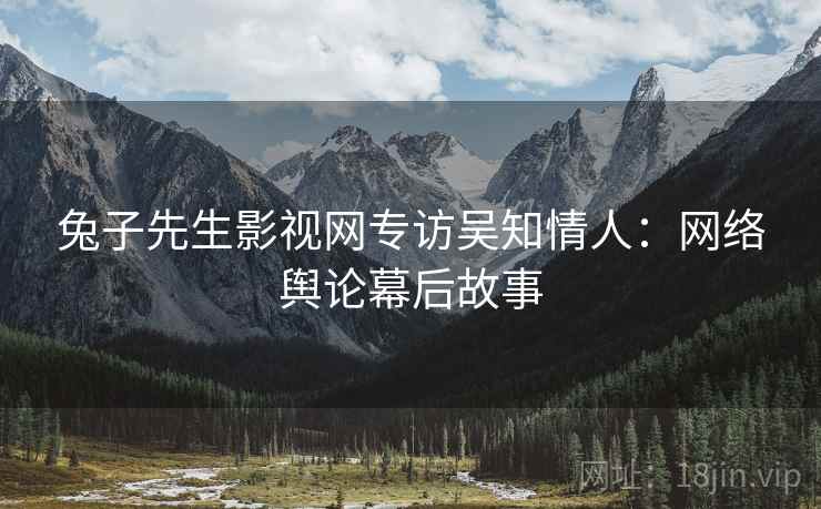 兔子先生影视网专访吴知情人：网络舆论幕后故事