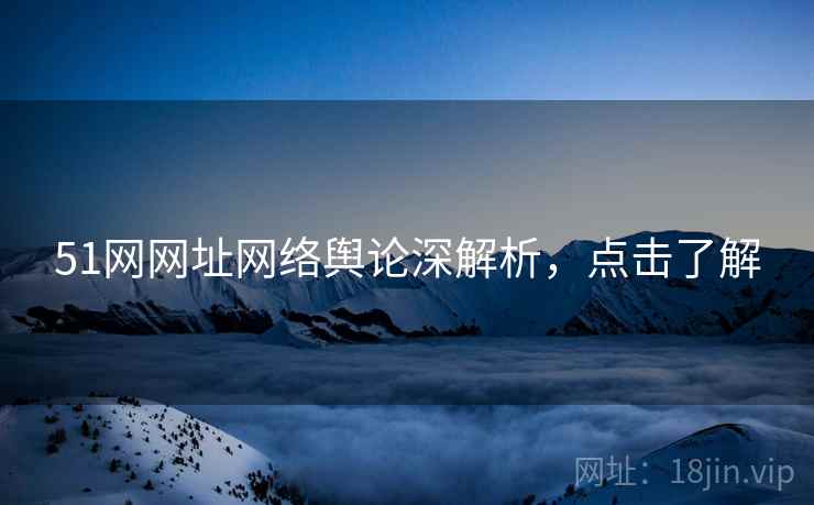51网网址网络舆论深解析，点击了解