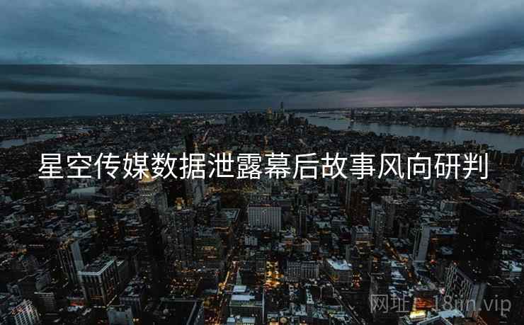 星空传媒数据泄露幕后故事风向研判