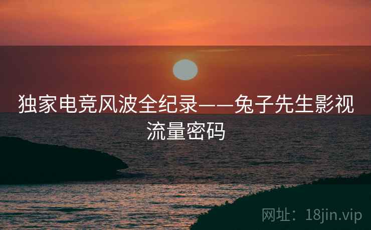 独家电竞风波全纪录——兔子先生影视流量密码