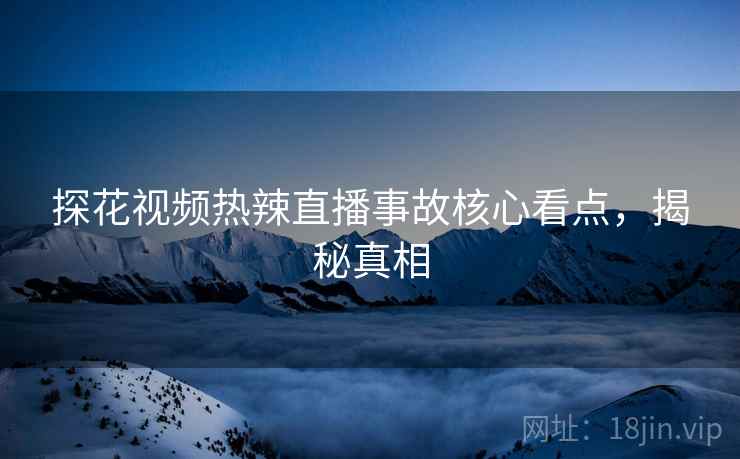 探花视频热辣直播事故核心看点，揭秘真相